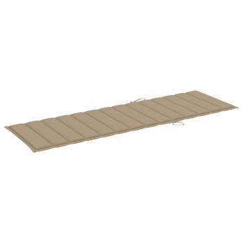 Sonnenliegen-Auflage Beige 200x60x3 cm Oxford-Gewebe