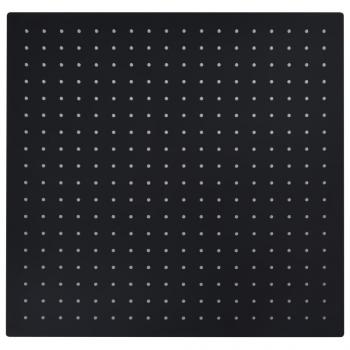 Regenbrause Edelstahl 50x50 cm Quadrat Schwarz