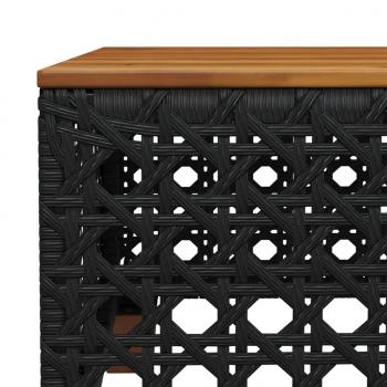 6-tlg. Garten-Sofagarnitur mit Kissen Schwarz Poly Rattan