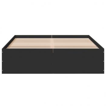 Bettgestell Schwarz 135x190 cm Holzwerkstoff