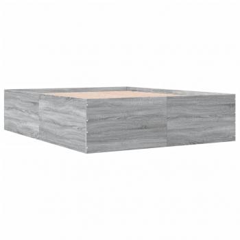 Bettgestell Grau Sonoma 150x200 cm Holzwerkstoff