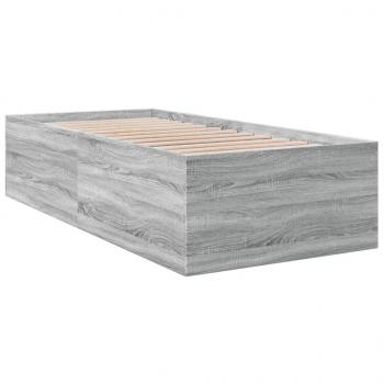 Bettgestell Grau Sonoma 90x190 cm Holzwerkstoff