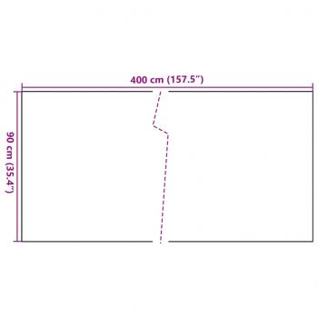 Balkon-Sichtschutz Braun und Schwarz 400x90 cm Poly Rattan