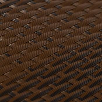 Balkon-Sichtschutz Braun und Schwarz 600x100 cm Poly Rattan