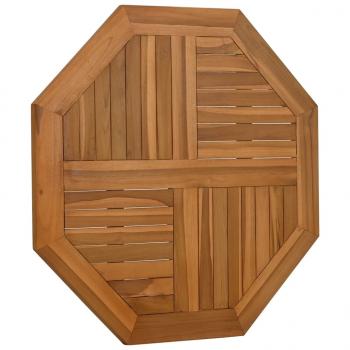 Tischplatte 80x80x2,5 cm Achteckig Massivholz Teak