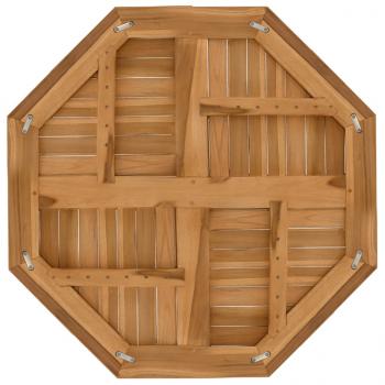 Tischplatte 80x80x2,5 cm Achteckig Massivholz Teak