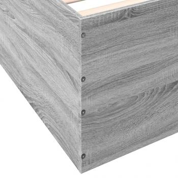 Bettgestell Grau Sonoma 120x190 cm Holzwerkstoff