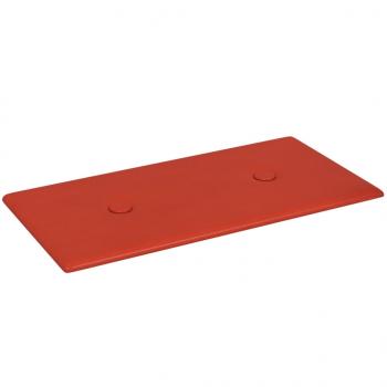 Wandpaneele 12 Stk. Rot 30x15 cm Kunstleder 0,54 m²