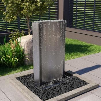 ARDEBO.de - Gartenbrunnen Silbern 60,2x37x122,1 cm Edelstahl