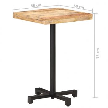 Bistrotisch Quadratisch 50x50x75 cm Raues Mangoholz 