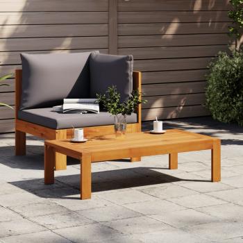 ARDEBO.de - 2-tlg. Garten-Sofa-Set mit Kissen Massivholz Akazie