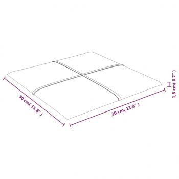 Wandpaneele 12 Stk. Dunkelgrau 30x30 cm Samt 1,08 m²