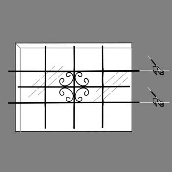 Fenstergitter 69x114 cm