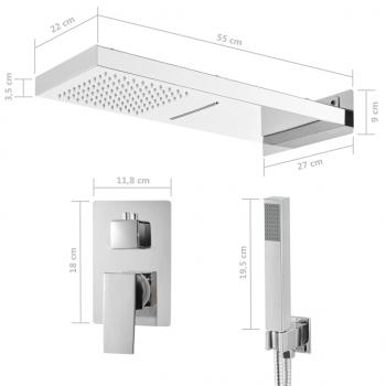 Duschsystem Edelstahl 201 Silbern