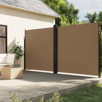 ARDEBO.de - Seitenmarkise Ausziehbar Taupe 200x1200 cm