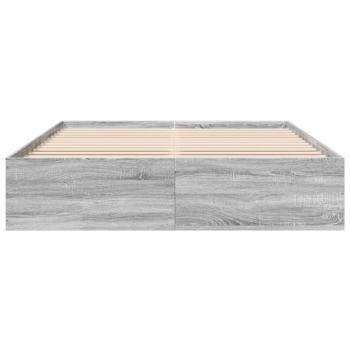 Bettgestell Grau Sonoma 160x200 cm Holzwerkstoff