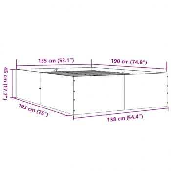 Bettgestell Weiß 135x190 cm Holzwerkstoff