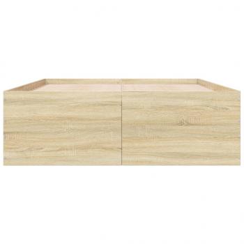 Bettgestell Sonoma-Eiche 135x190 cm Holzwerkstoff