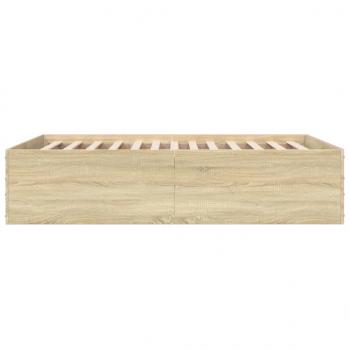 Bettgestell Sonoma-Eiche 135x190 cm Holzwerkstoff