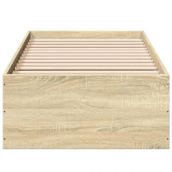 Bettgestell Sonoma-Eiche 90x200 cm Holzwerkstoff