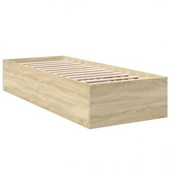 Bettgestell Sonoma-Eiche 90x200 cm Holzwerkstoff