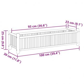 Pflanzkübel 100x30x25 cm Bambus