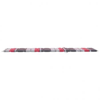 Sonnenliegen-Auflage Rot Karomuster 200x50x3 cm Oxford-Gewebe