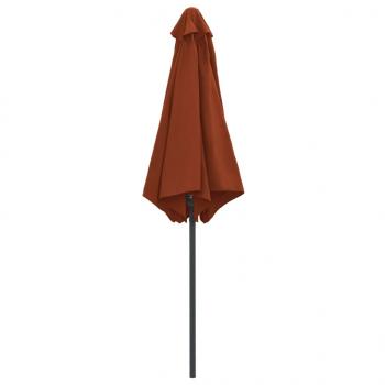 Sonnenschirm mit Aluminium-Mast 270 x 246 cm Terracotta-Rot