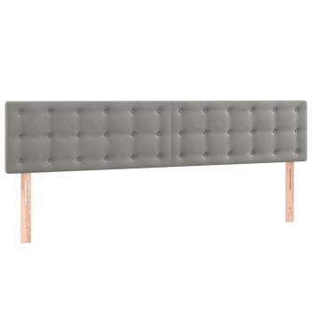 Boxspringbett mit Matratze Hellgrau 120x190 cm Samt