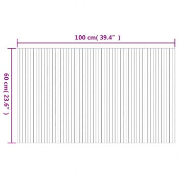 Teppich Rechteckig Hell Natur 60x100 cm Bambus