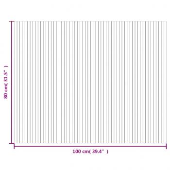 Teppich Rechteckig Braun 80x100 cm Bambus