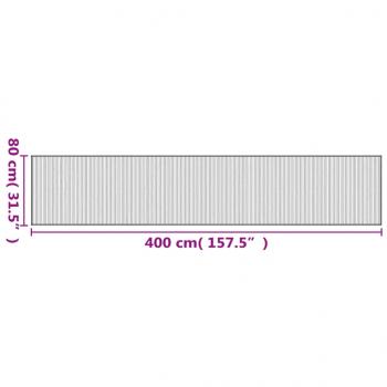 Teppich Rechteckig Natur 80x400 cm Bambus