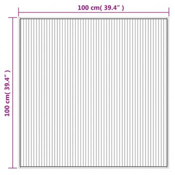 Teppich Quadratisch Braun 100x100 cm Bambus