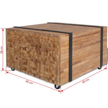 Beistelltisch Teak 60x60x38 cm