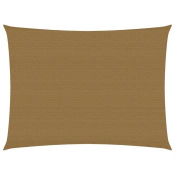 ARDEBO.de - Sonnensegel 160 g/m² Taupe 3x4,5 m HDPE