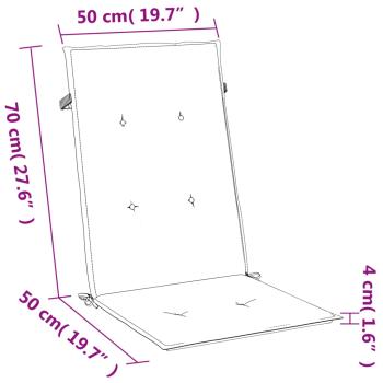 Hochlehner-Auflagen 2 Stk. Melange Dunkelgrau 120x50x4 cm Stoff