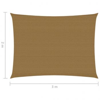 Sonnensegel 160 g/m² Taupe 2x3 m HDPE