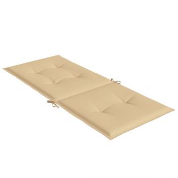 Hochlehner-Auflagen 6 Stk. Melange Beige 120x50x4 cm Stoff