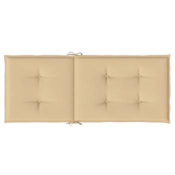 Hochlehner-Auflagen 6 Stk. Melange Beige 120x50x4 cm Stoff