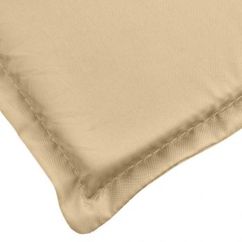 Hochlehner-Auflagen 6 Stk. Melange Beige 120x50x4 cm Stoff