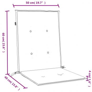 Niedriglehner-Auflagen 4 Stk. Melange Grün 100x50x4 cm Stoff