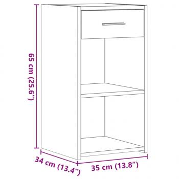 Nachttisch Grau Sonoma 35x34x65 cm Holzwerkstoff