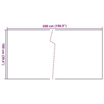 Balkon-Sichtschutz Weiß 500x100 cm Poly Rattan