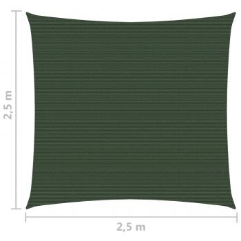 Sonnensegel 160 g/m² Dunkelgrün 2,5x2,5 m HDPE