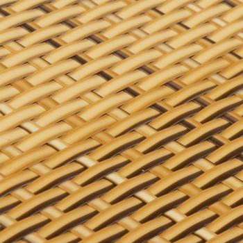 Balkon-Sichtschutz Hellbraun 1000x90 cm Poly Rattan