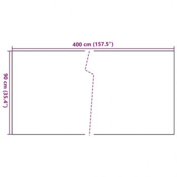 Balkon-Sichtschutz Weiß 400x90 cm Poly Rattan