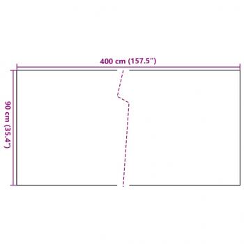 Balkon-Sichtschutz Schwarz 400x90 cm Poly Rattan