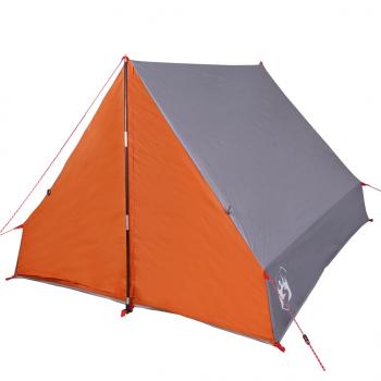 Campingzelt A-Form 2 Personen Grau Wasserdicht