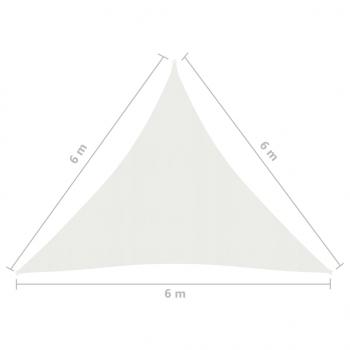 Sonnensegel 160 g/m² Weiß 6x6x6 m HDPE