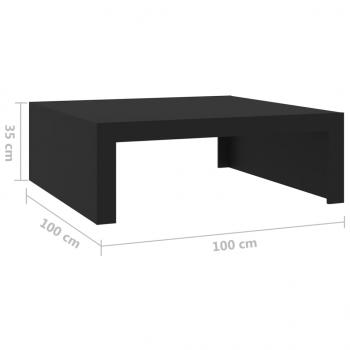 Couchtisch Schwarz 100x100x35 cm Holzwerkstoff